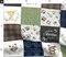Cute Woodland Forest Nursery Blue Brown Green Cheater Quilt Deer Bear Fox Raccoon Baby Boy Custom Printed Fabric by Spoonflower Various Fabrics by the Yard or Fat Quarter